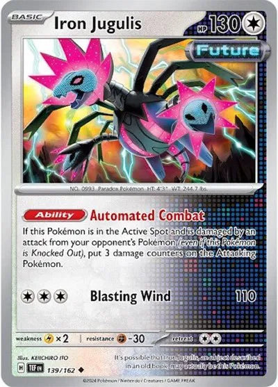 Iron Jugulis 139/162 · Reverse Holofoil (Temporal Forces)
