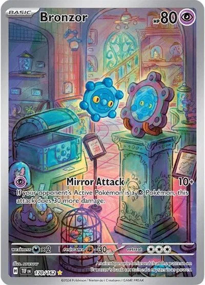Bronzor Temporal Forces Illustration Rare • 170/162 Holofoil