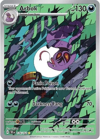 Arbok 176/162 · Holofoil (Temporal Forces)