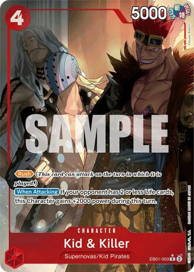 Kid & Killer (Alternate Art) EB01-003 · Foil (Extra Booster: Memorial Collection)