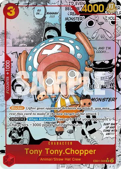 Tony Tony.Chopper (Alternate Art) (Manga) EB01-006 (Extra Booster: Memorial Collection) — BGS 10 (Pristine)