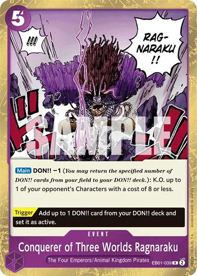 Conquerer of Three Worlds Ragnaraku EB01-039 (Extra Booster: Memorial Collection)