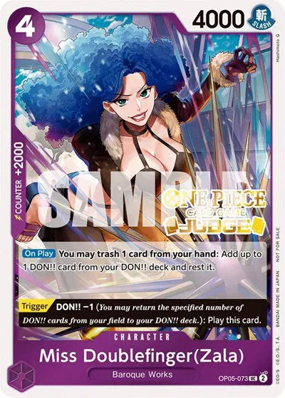 Miss Doublefinger(Zala) (Judge Pack Vol. 3) OP05-073 (One Piece Promotion Cards)