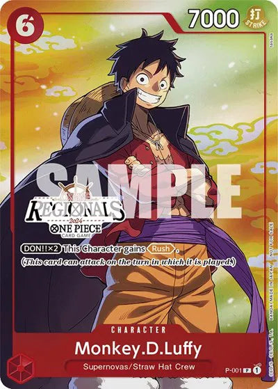 One Piece - Monkey D Luffy (001) (Offline Regional 2024 Vol. 2) [Participant] - One Piece Promotion Cards (OP-PR)