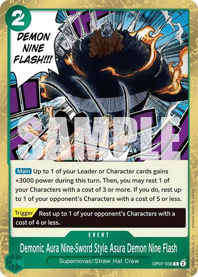 Demonic Aura Nine-Sword Style Asura Demon Nine Flash OP07-036 (500 Years in the Future)