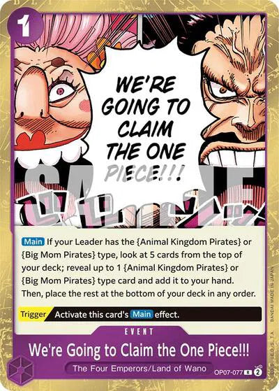 We're Going to Claim the One Piece!!! OP07-077 (500 Years in the Future)