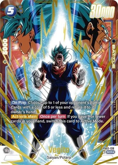 Vegito - FB02-139 (Alternate Art) · Holofoil (Blazing Aura)