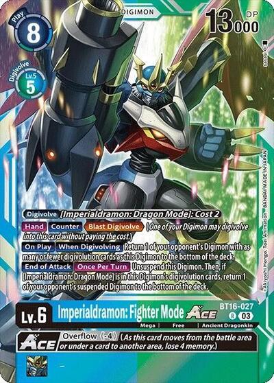 Imperialdramon: Fighter Mode Ace BT16-027 R (Beginning Observer)