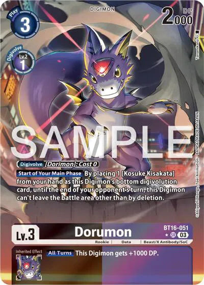 Dorumon (Alternate Art) BT16-051 SR (Beginning Observer)