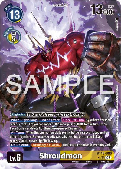 Shroudmon (Alternate Art) BT16-080 SR (Beginning Observer)