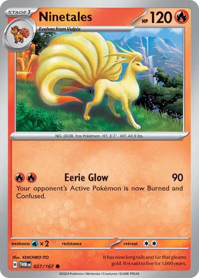 Ninetales 027/167 · Reverse Holofoil (Twilight Masquerade)