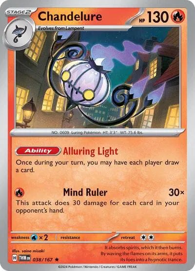 Chandelure 038/167 · Holofoil (Twilight Masquerade)