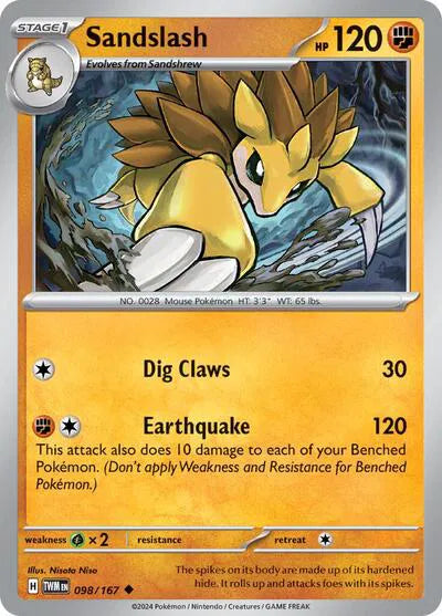 Sandslash 098/167 · Normal (Twilight Masquerade)