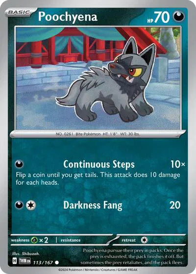 Poochyena 113/167 · Reverse Holofoil (Twilight Masquerade)