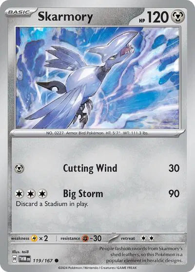 Skarmory 119/167 · Reverse Holofoil (Twilight Masquerade)