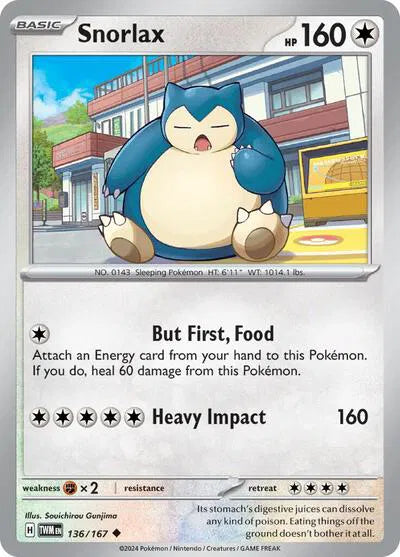 136/167 Snorlax Normal · Twilight Masquerade (TWM)