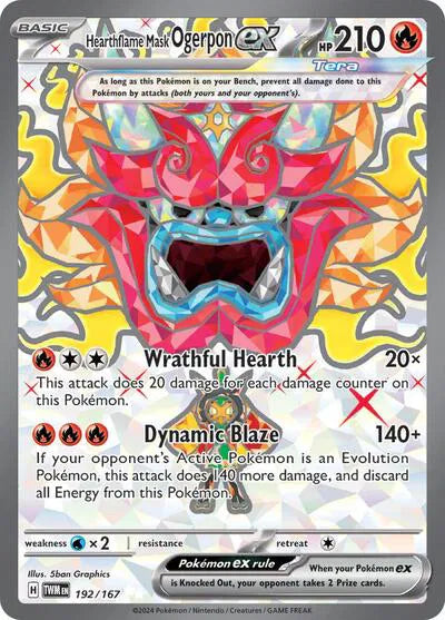 Hearthflame Mask Ogerpon ex 192/167 · Holofoil (Twilight Masquerade)