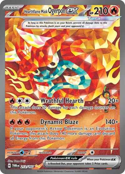 Hearthflame Mask Ogerpon ex 212/167 (Twilight Masquerade)