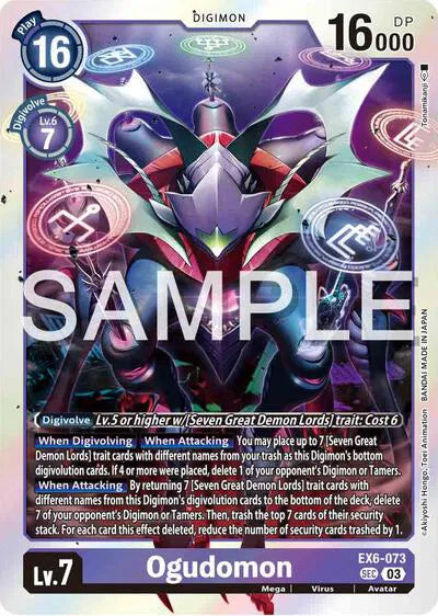 Ogudomon EX6-073 SEC (Infernal Ascension)
