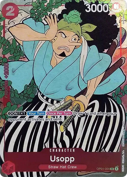 Usopp (English Version 1st Anniversary Set) OP01-004 (One Piece Promotion Cards) — PSA 10