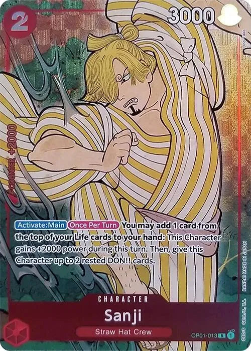 Sanji (English Version 1st Anniversary Set) OP01-013 (One Piece Promotion Cards) — PSA 10