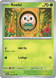 Rowlet 003/064 · Normal (Shrouded Fable)