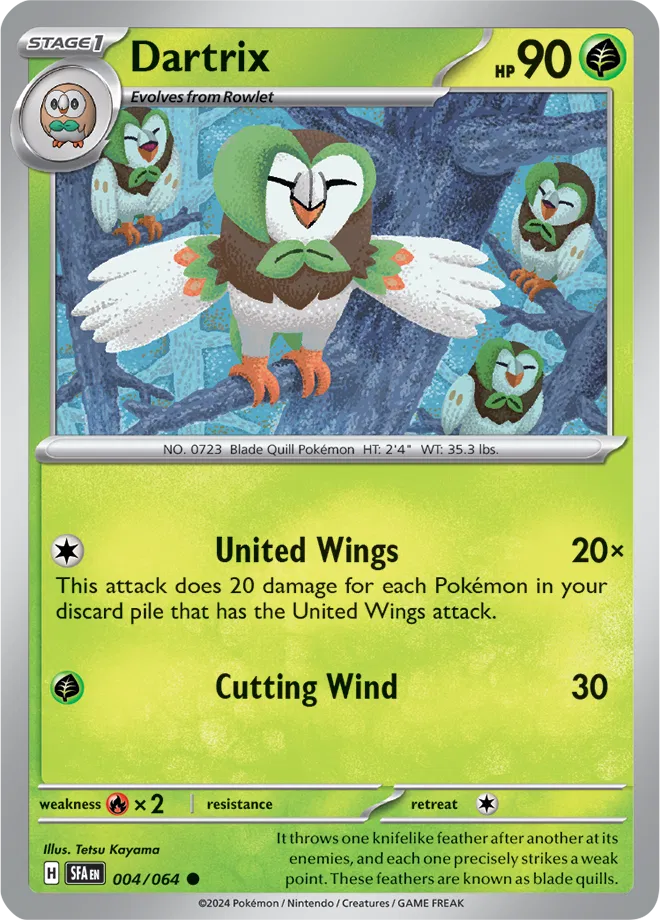 Dartrix 004/064 · Normal (Shrouded Fable)