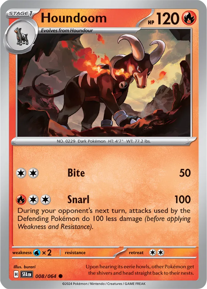 Houndoom 008/064 · Normal (Shrouded Fable)