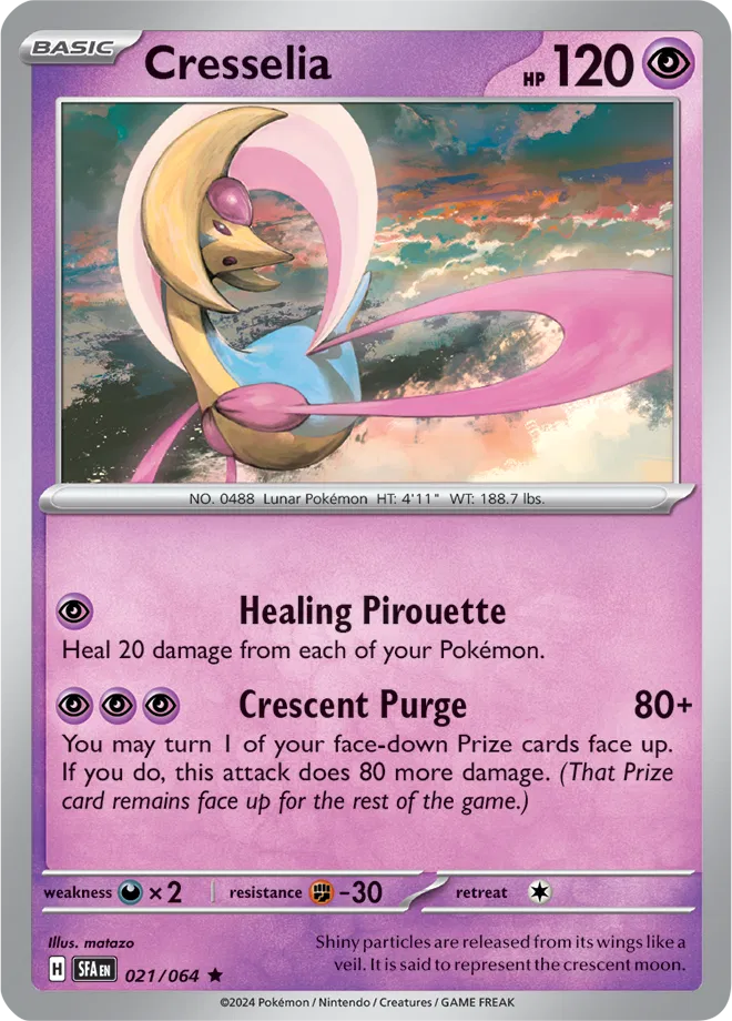 Cresselia 021/064 · Reverse Holofoil (Shrouded Fable)