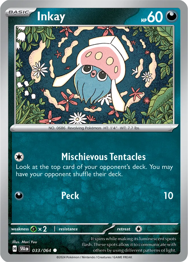 Inkay 033/064 · Reverse Holofoil (Shrouded Fable)