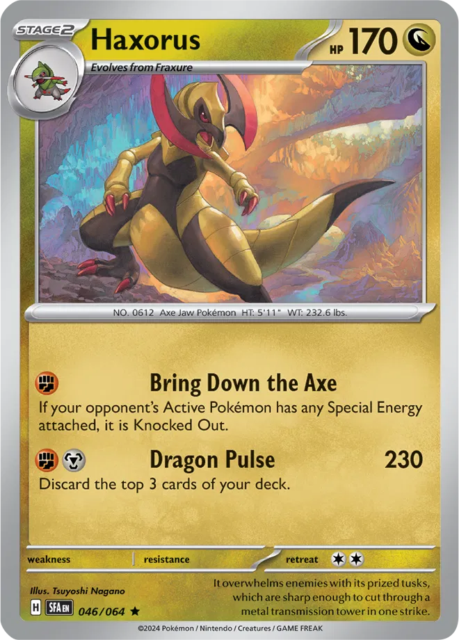 Haxorus 046/064 · Holofoil (Shrouded Fable)