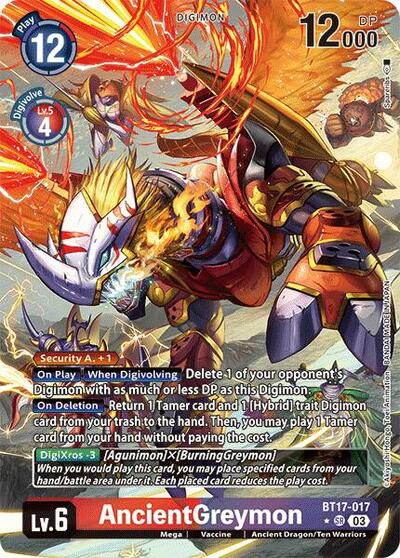 AncientGreymon (Alternate Art) BT17-017 SR (Secret Crisis)