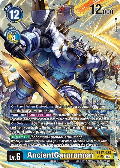 AncientGarurumon (Alternate Art) BT17-028 SR (Secret Crisis)