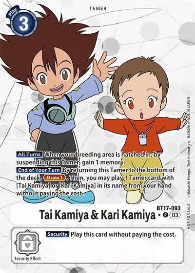 Tai Kamiya & Kari Kamiya (Alternate Art) BT17-093 R (Secret Crisis)