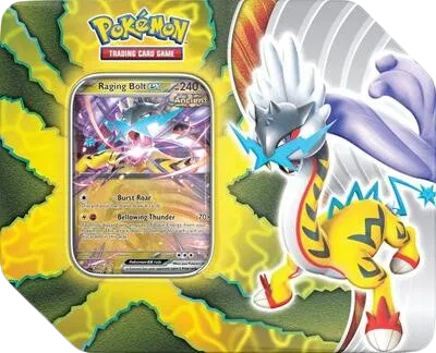 Paradox Destinies Tin [Raging Bolt ex] (Miscellaneous Cards & Products)