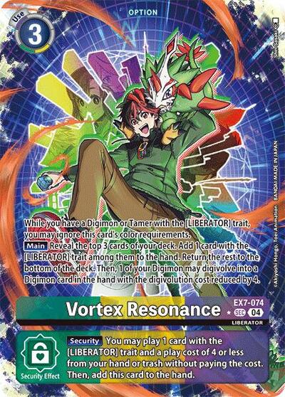 Vortex Resonance (Alternate Art) EX7-074 SCR (Digimon LIBERATOR)