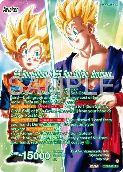Son Goten // SS Son Gohan & SS Son Goten, Brothers BT22-054 · Foil (Expansion Deck Box Set 24: Premium 7th Anniversary Box 2024) — BGS 10 (Pristine)