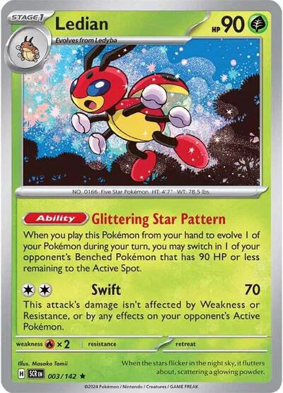 Ledian 003/142 · Holofoil (Stellar Crown)