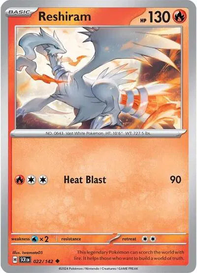 Reshiram 022/142 · Normal (Stellar Crown)