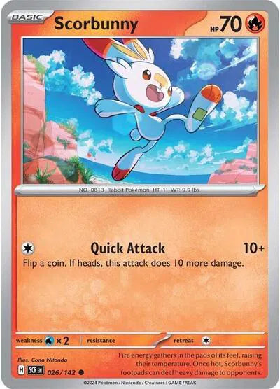 Scorbunny 026/142 · Normal (Stellar Crown)