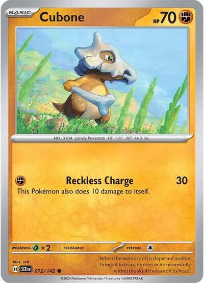 Cubone 072/142 · Normal (Stellar Crown)