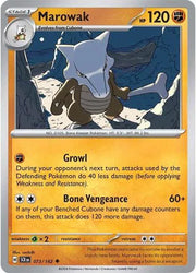 Marowak 073/142 · Reverse Holofoil (Stellar Crown)