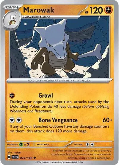 Marowak 073/142 · Reverse Holofoil (Stellar Crown)