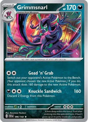 Grimmsnarl 096/142 · Reverse Holofoil (Stellar Crown)