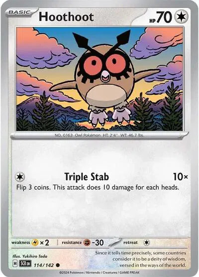 Hoothoot 114/142 · Normal (Stellar Crown)