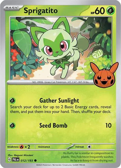 Sprigatito 012/193 (Trick or Trade BOOster Bundle 2024)