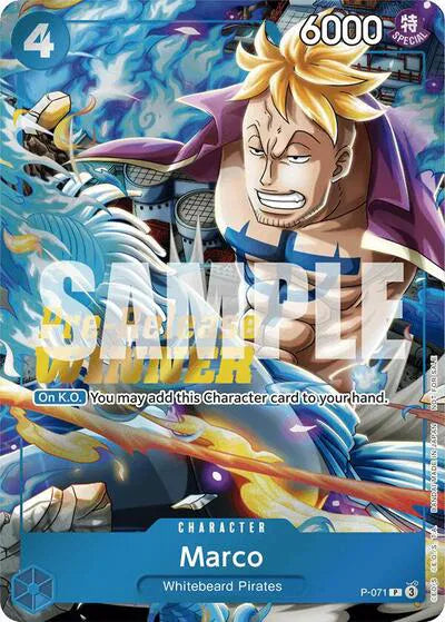 One Piece - Marco (Two Legends Pre-Release Winner) - One Piece Promotion Cards (OP-PR)