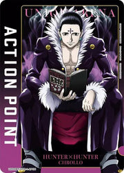 Action Point Card (AP06) (Chrollo) UE02BT/HTR-1-AP06 · Foil (Hunter x Hunter)