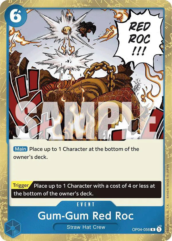 Gum-Gum Red Roc (Jolly Roger Foil) OP04-056 (Premium Booster)
