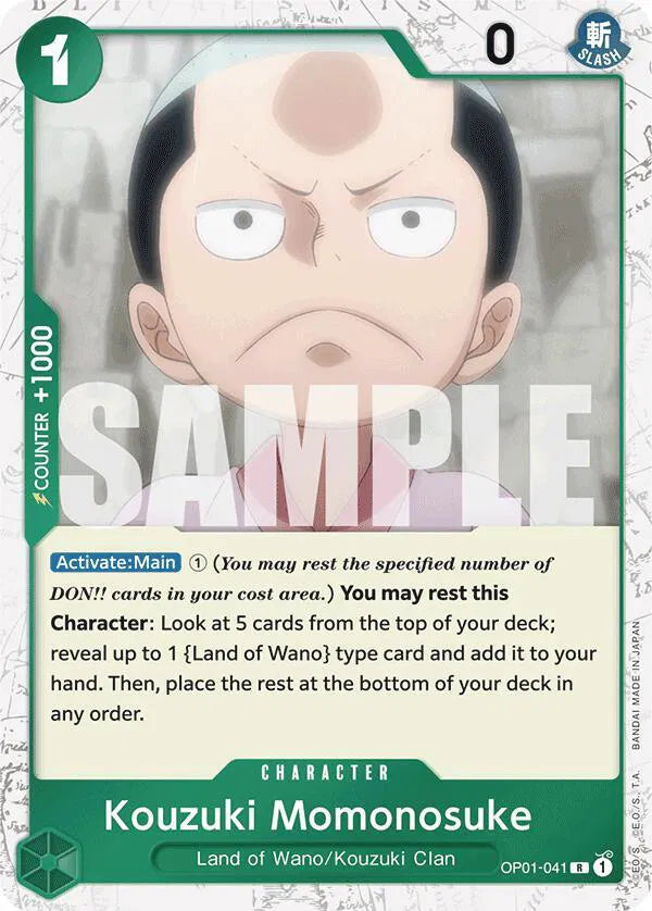 Kouzuki Momonosuke (Jolly Roger Foil) OP01-041 (Premium Booster)